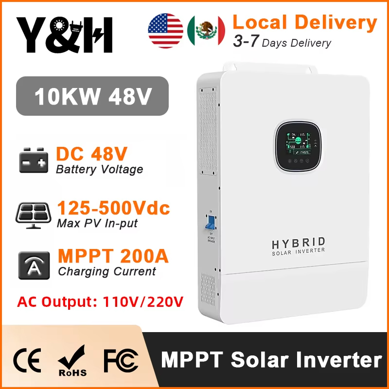 Split Phase Inverter 10Kw 110V 220V - Y&H Onduleur Solaire Hybride 10KW 48V