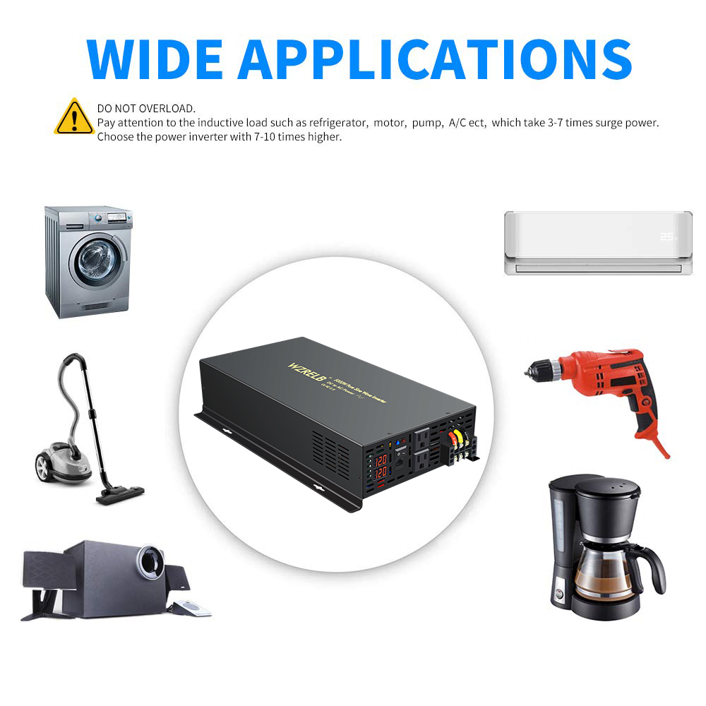Pure Sine Wave Inverter 5000W 48V 220V - Onduleur solaire à onde sinusoïdale Pure,