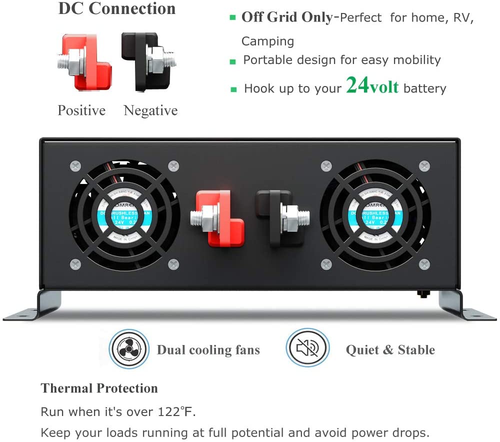 Onduleur à onde sinusoïdale Pu - Inverter Pure Sine Wave 60Hz 120V 3000W avis et prix