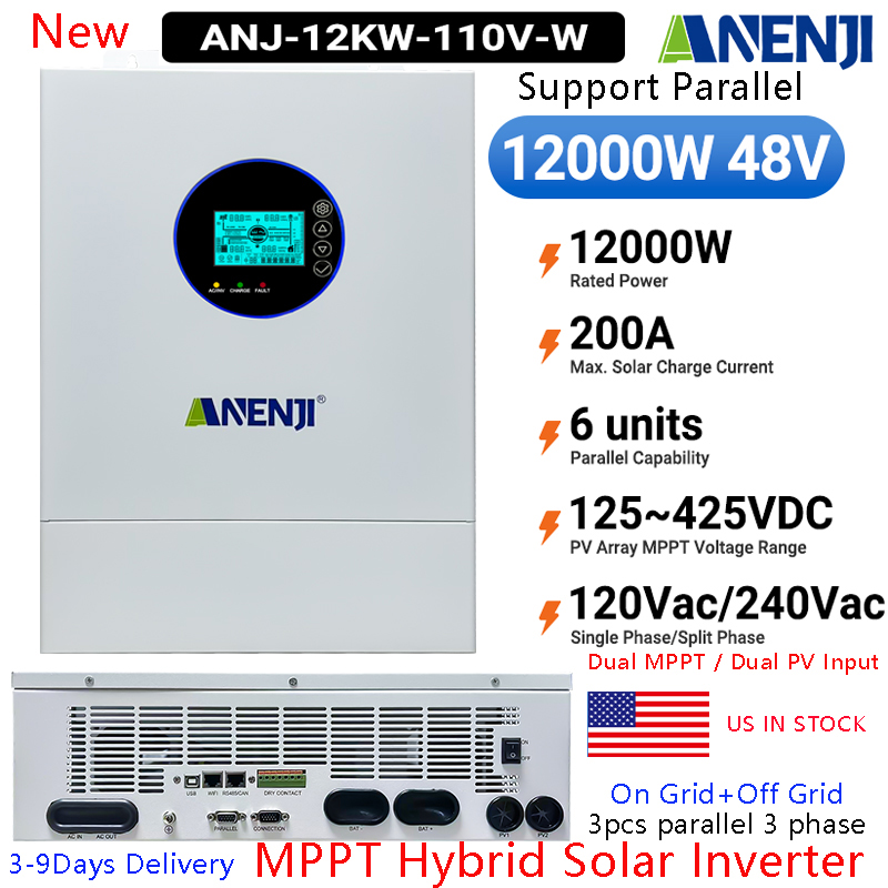 Onduleur solaire hybride ANENJ - Off Grid Solar Inverter 48V 6000W avis et prix